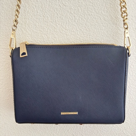 Rebecca Minkoff Black Crossbody Bag with Gold Chain - Picture 3 of 5